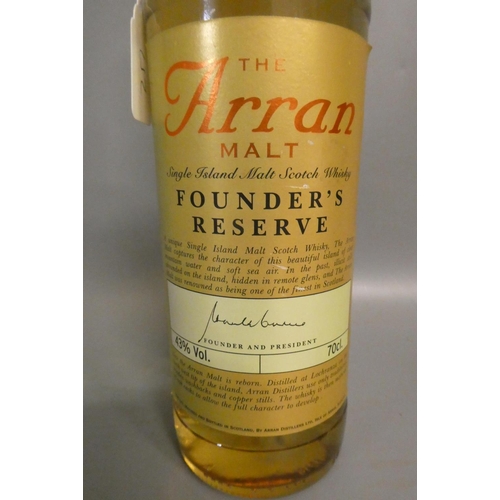 62 - One bottle The Arran Founder's Reserve single island malt scotch whisky, 43%, 70cl (Est. plus 24% pr... 