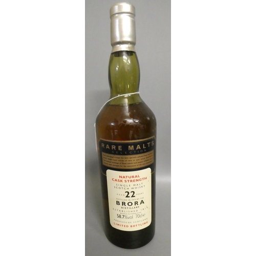 75 - One bottle Brora 22yr old single malt scotch whisky, Natural Cask Strength, limited bottling, distil... 