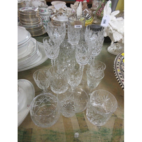 112 - QUANTITY OF CUT GLASS