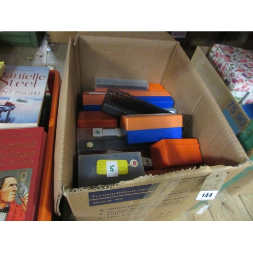 144 - BOX OF SLIDES