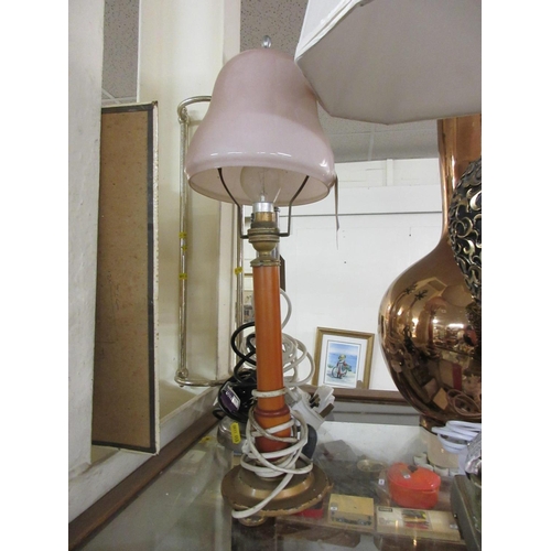 152 - ART DECO STYLE CANDLESTICK LAMP