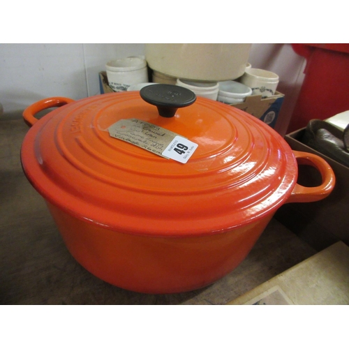 49 - LE CREUSET CAST IRON CASSEROLE DISH