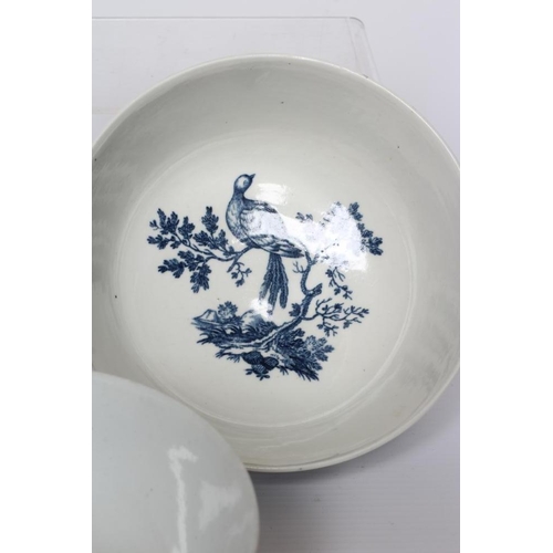 29 - THREE WORCESTER PORCELAIN BOWLS, various dates, comprising Birds in Branches, hatched crescent, 6 1/... 