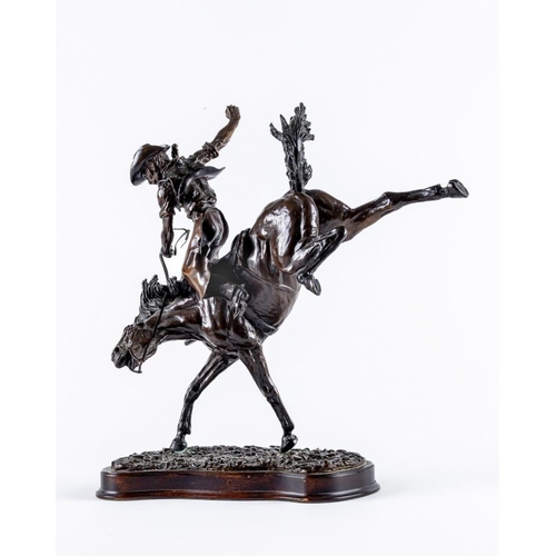 442 - EDWINA EMERY (British School, 20th Century) 'The Bucking Bronco', bronze, signed to the base, 13