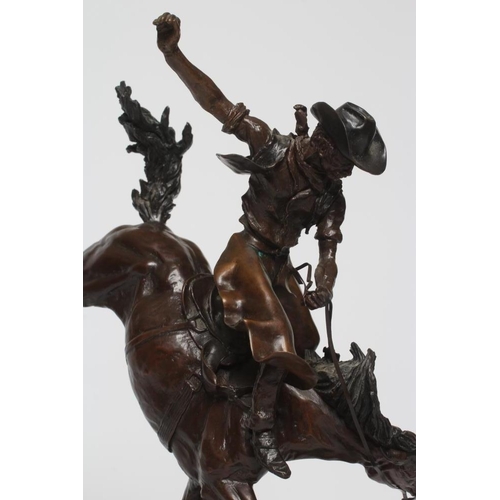 442 - EDWINA EMERY (British School, 20th Century) 'The Bucking Bronco', bronze, signed to the base, 13