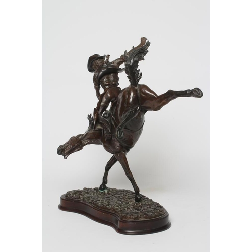 442 - EDWINA EMERY (British School, 20th Century) 'The Bucking Bronco', bronze, signed to the base, 13