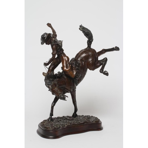 442 - EDWINA EMERY (British School, 20th Century) 'The Bucking Bronco', bronze, signed to the base, 13