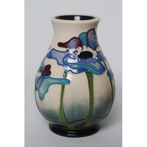 69 - THREE MOORCROFT POTTERY VASES comprising Talwin, 2017, of squat baluster form, 4