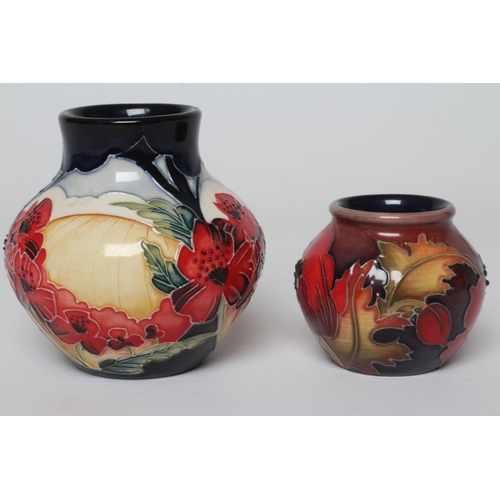 70 - TWO MOORCROFT POTTERY ROYAL BRITISH LEGION SMALL VASES comprising Forever England, 2014, by Vicky Lo... 