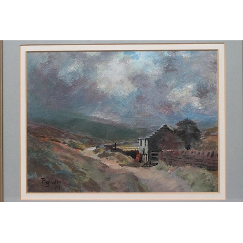 465 - JOSEPH PIGHILLS (1902-1984) Far Intake, Haworth Moor, signed lower left and dated '79, oil on board,... 