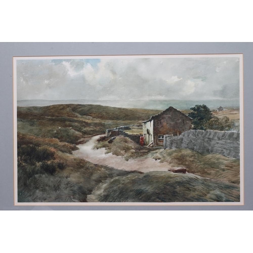 466 - JOSEPH PIGHILLS (1902-1984) Far Intake, Haworth Moor, signed lower left, watercolour, 15 1/2