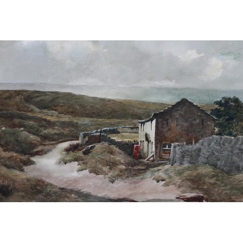 466 - JOSEPH PIGHILLS (1902-1984) Far Intake, Haworth Moor, signed lower left, watercolour, 15 1/2