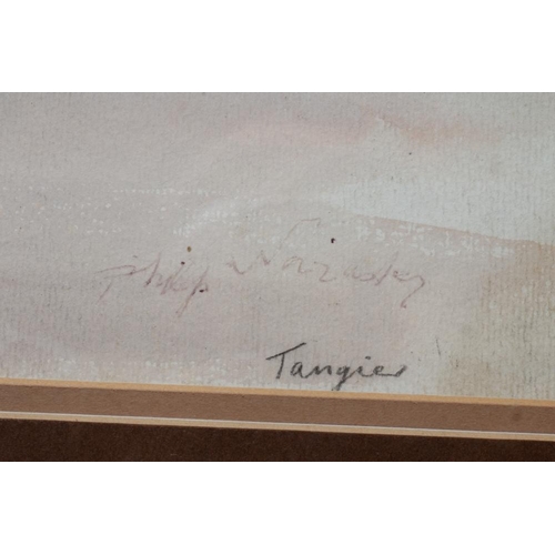 490 - PHILIP NAVIASKY (1894-1983) Tangier, signed and inscribed with title lower right, watercolour, 14 1/... 