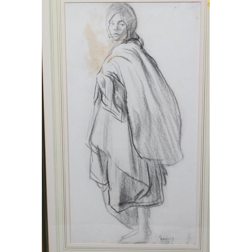 493 - PHILIP NAVIASKY (1894-1983) Study of a Young Woman Full Length, signed lower right and dated 1917, c... 