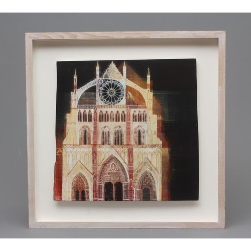 508 - ED KLUZ (b.1980) York Minster, signed with monogram lower left, oil on plaster panel, 18