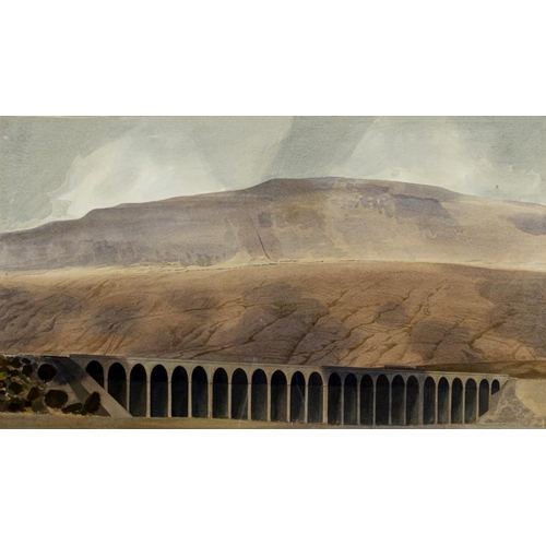 517 - ALAN JOHN GREEN (1921-2020) Ribble Viaduct, label inscribed with title verso, signed lower right and... 