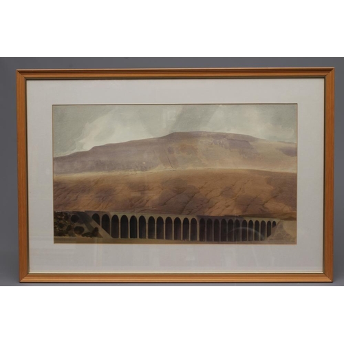 517 - ALAN JOHN GREEN (1921-2020) Ribble Viaduct, label inscribed with title verso, signed lower right and... 