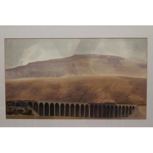 517 - ALAN JOHN GREEN (1921-2020) Ribble Viaduct, label inscribed with title verso, signed lower right and... 