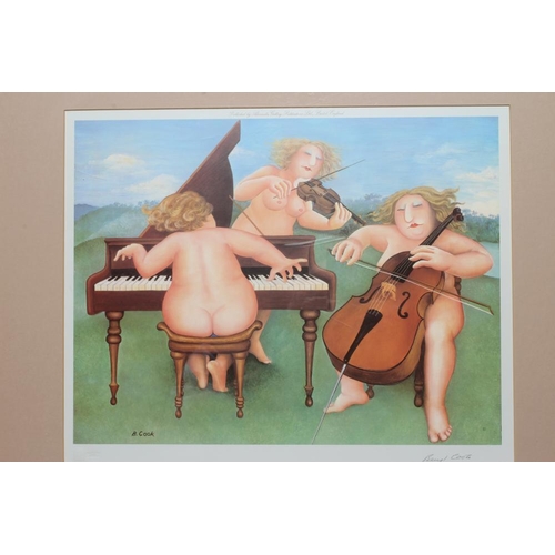 531 - BERYL COOK (1926-2008) Musical Group of Three, reproduction print signed in pencil with Fine Art Tra... 