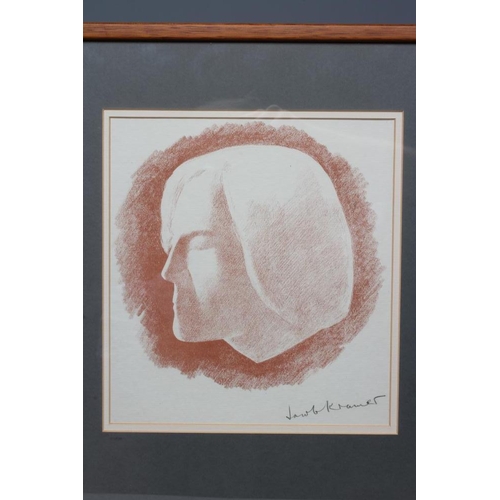 537 - JACOB KRAMER (1892-1962) Portrait of a Lady, signed lower right, lithograph, 9 1/2