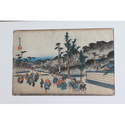 544 - AFTER UTAGAWA HIROSHIGE (1797-1858) Tenjin Shrine at Yushima, woodblock, 8 1/2