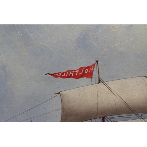 604 - BRITISH SCHOOL (19th Century) Ship Holt Hill Capt. E Jenkins, inscribed with title, oil on canvas, 2... 