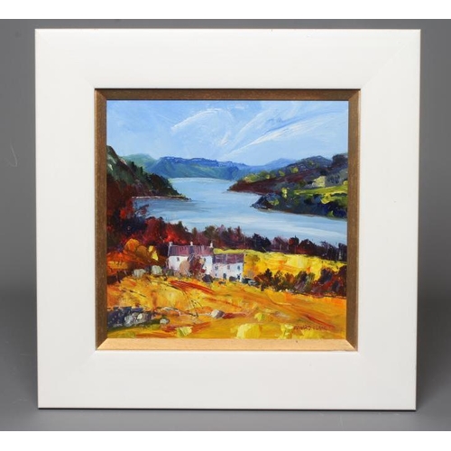 611 - RICHARD CLARE (b.1964), Looking up Ullswater, signed lower right, oil on board, 12