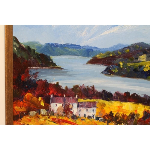 611 - RICHARD CLARE (b.1964), Looking up Ullswater, signed lower right, oil on board, 12