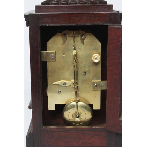 634 - A ROSEWOOD TABLE TIMEPIECE, early to mid 19th century, the single barrel movement with 3