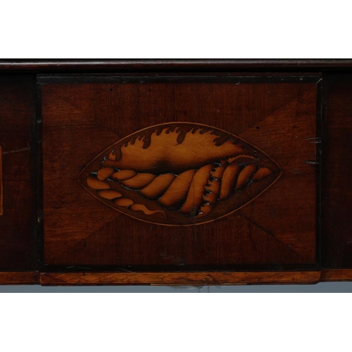 683 - A GEORGIAN MAHOGANY FOLDING TEA TABLE, early 19th century, of rounded oblong form with reeded edged ... 