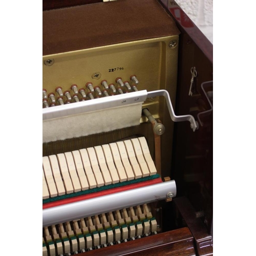 710 - AN UPRIGHT MAHOGANY CASED PIANO BY CHAPPELL, modern, the overstrung movement with sostenuto pedal, t... 