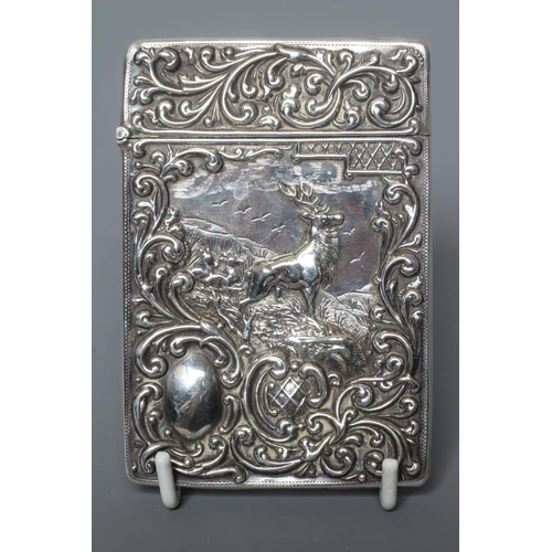 101 - AN EDWARDIAN SILVER VISITING CARD CASE by Crisford & Norris, Birmingham 1902, of plain oblong form w... 