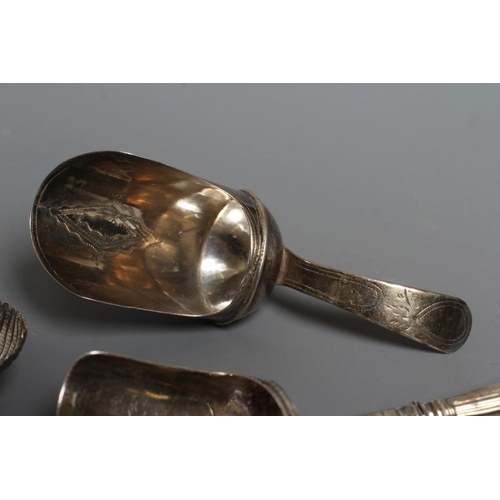 103 - A GEORGE III SILVER LEAF CADDY SPOON by Edward Mayfield or Elizabeth Morley, London 1807, with plain... 