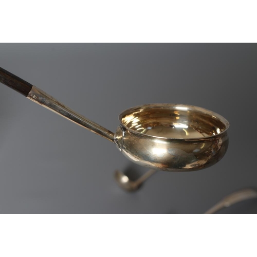 159 - A PAIR OF LATE GEORGE III SCOTTISH SILVER FIDDLE PATTERN CREAM LADLES probably by George Fenwick, Ed... 