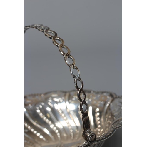 175 - A GEORGE III SILVER EPERGNE BASKET by Charles Aldridge & Henry Green, London 1773, of oval form, the... 