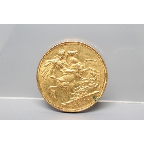 232 - A VICTORIA JH SOVEREIGN, 1887, 8g (Est. plus 20% premium)