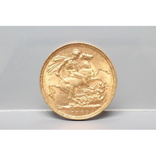 234 - A VICTORIA JH SOVEREIGN, 1889, 8g (Est. plus 20% premium)