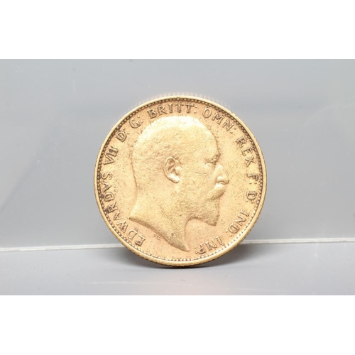 238 - AN EDWARD VII SOVEREIGN, 1903, 8g (Est. plus 20% premium)