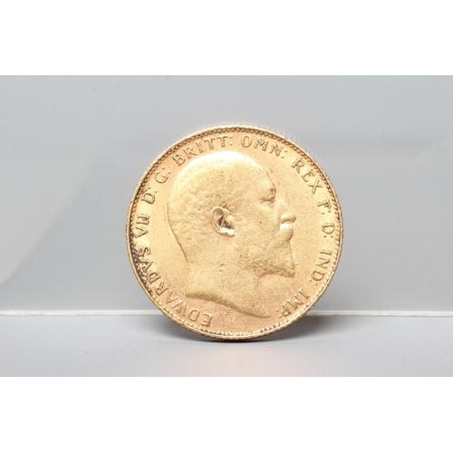 242 - AN EDWARD VII SOVEREIGN, 1906, 8g (Est. plus 20% premium)