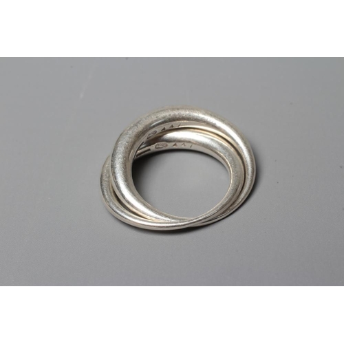 292 - A GEORG JENSEN SILVER LUNA RING designed by Kim Buck, no. 447, stamped 925, size M (Est. plus 24% pr... 