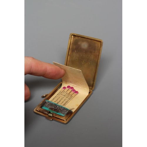 99 - A 9CT GOLD MATCH BOOK CASE by Wm. Neale & Son Ltd., Birmingham 1926, of plain oblong form with all-o... 