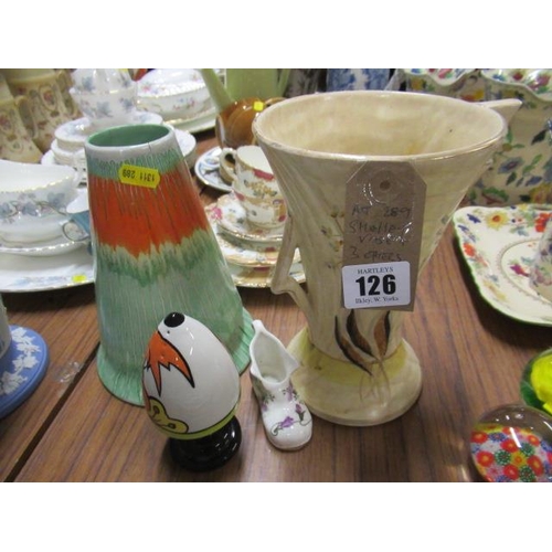 126 - SHELLEY VASE AND THREE OTHERS