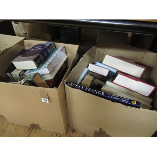 137 - TWO BOXES OF BOOKS