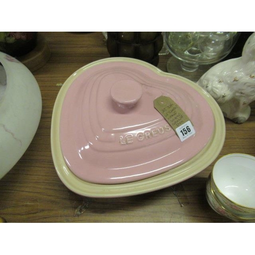 156 - LE CREUSET HEART SHAPED CASSEROLE DISH