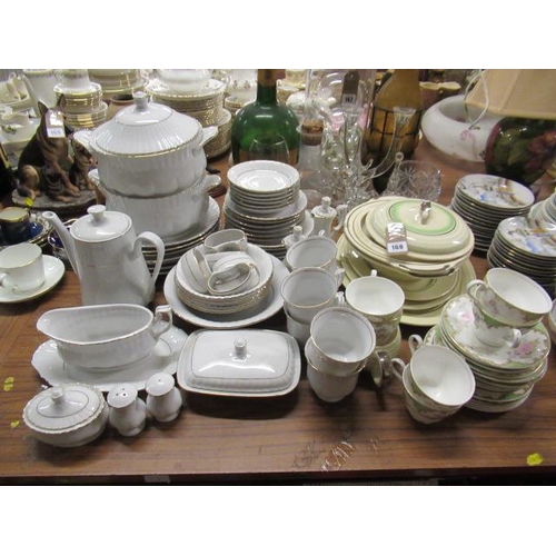 168 - QUANTITY OF MIXED DINNERWARE