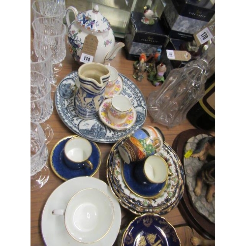 174 - QUANTITY OF ANTIQUE AND LATER CHINA INCLUDING JAPAN PATTERN BOWLS