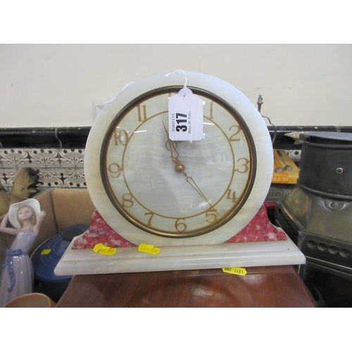 317 - SMITHS MARBLE MANTEL CLOCK