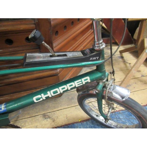 43 - 1970'S RALEIGH MK1 CHOPPER FLAMBOYANT GREEN BICYCLE