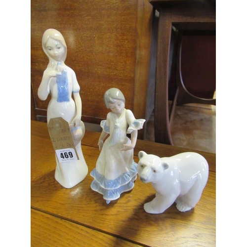 469 - TWO LLADRO AND ONE REX FIGURES