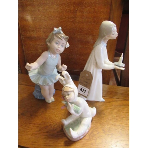 471 - THREE LLADRO FIGURES